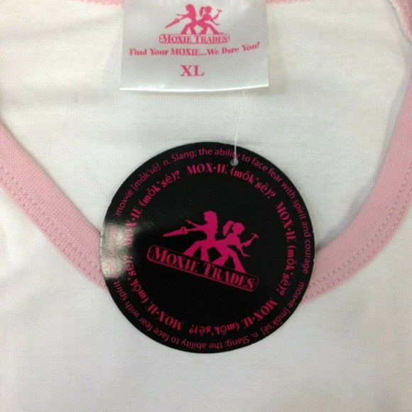 Moxie Trades Women's Raglan T Shirt Size XL Pink - Picture 6 of 7